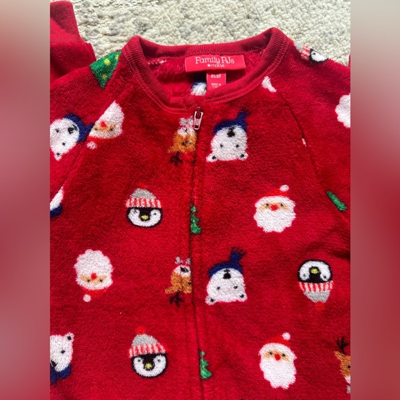 Winter holiday Christmas onsie pajamas footless sz 2T 3T more sizes available - Picture 3 of 3